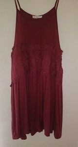 Halter Tank w/ Lace Design